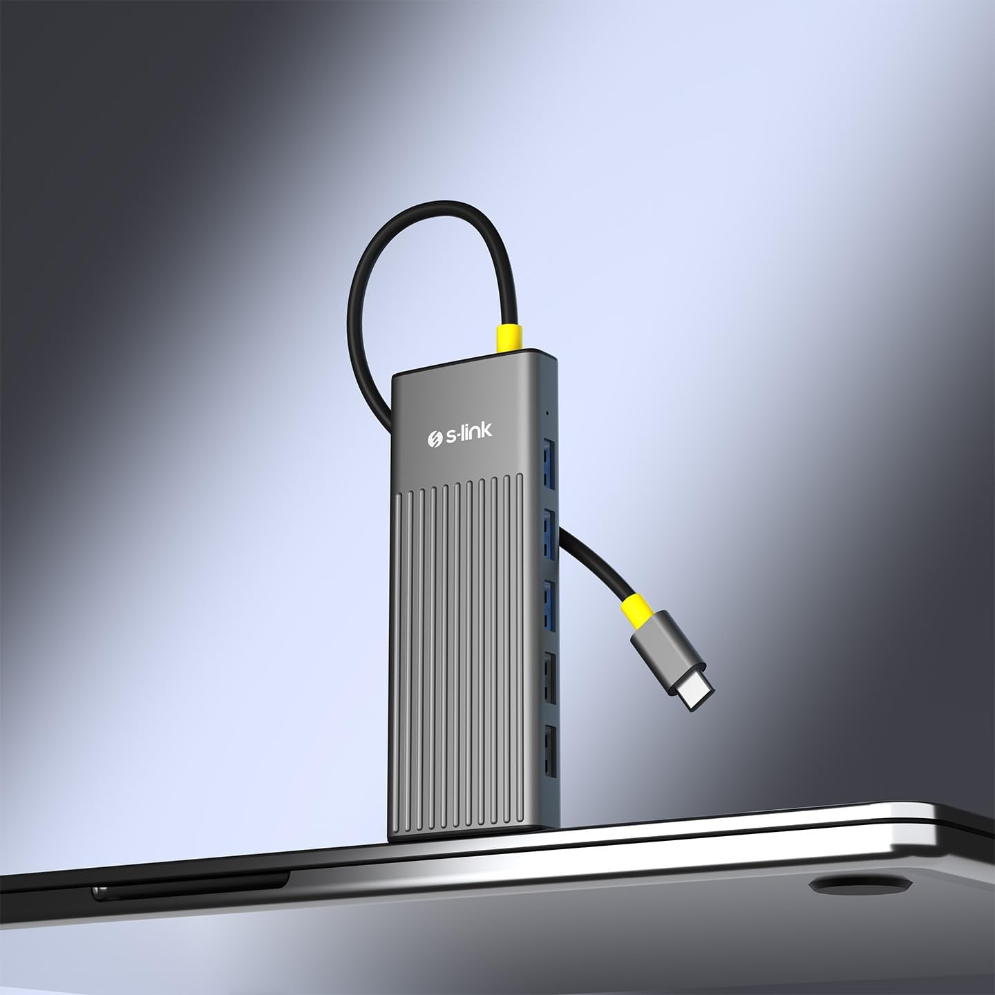 SW-U711 11 in 1 Gri Metal 2xHDMI 8K30Hz 100W PD, RJ45 Gigabit, 5xUSB-A, 2xType-C Data Type C Hub Adaptör