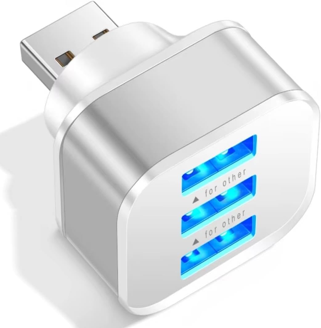 7560 Usb Hub 3 Port Çoklayıcı Adaptör Bilgisayar Laptop Araç Şarj Çoklu Çoğaltıcı