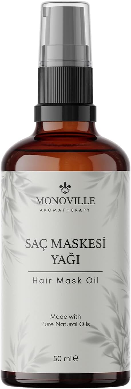 Saç Maskesi Yağı 50 ml Cam Şişede%100 Saf ve Doğal (Hair Mask Oil)