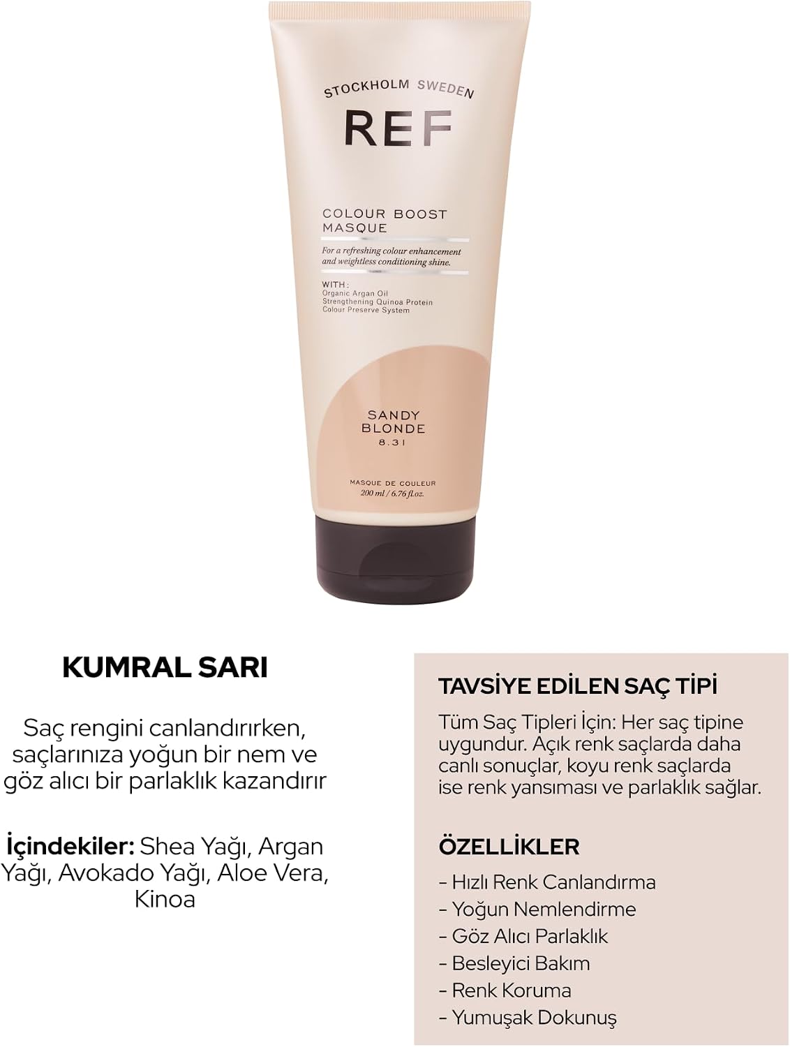 Colour Boost Renk Artışı Sağlayan Parlatıcı Maske Sandy Blonde 200 ml