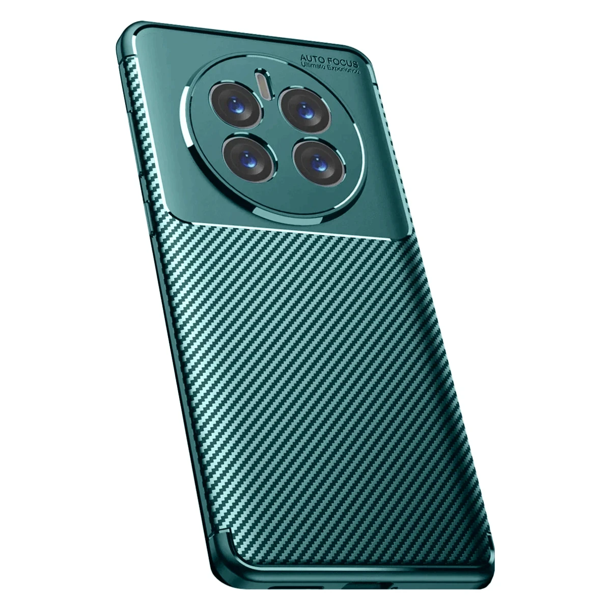 Realme 12 Pro Plus Kılıf Auto Focus Karbon Kapak - Koyu Yeşil