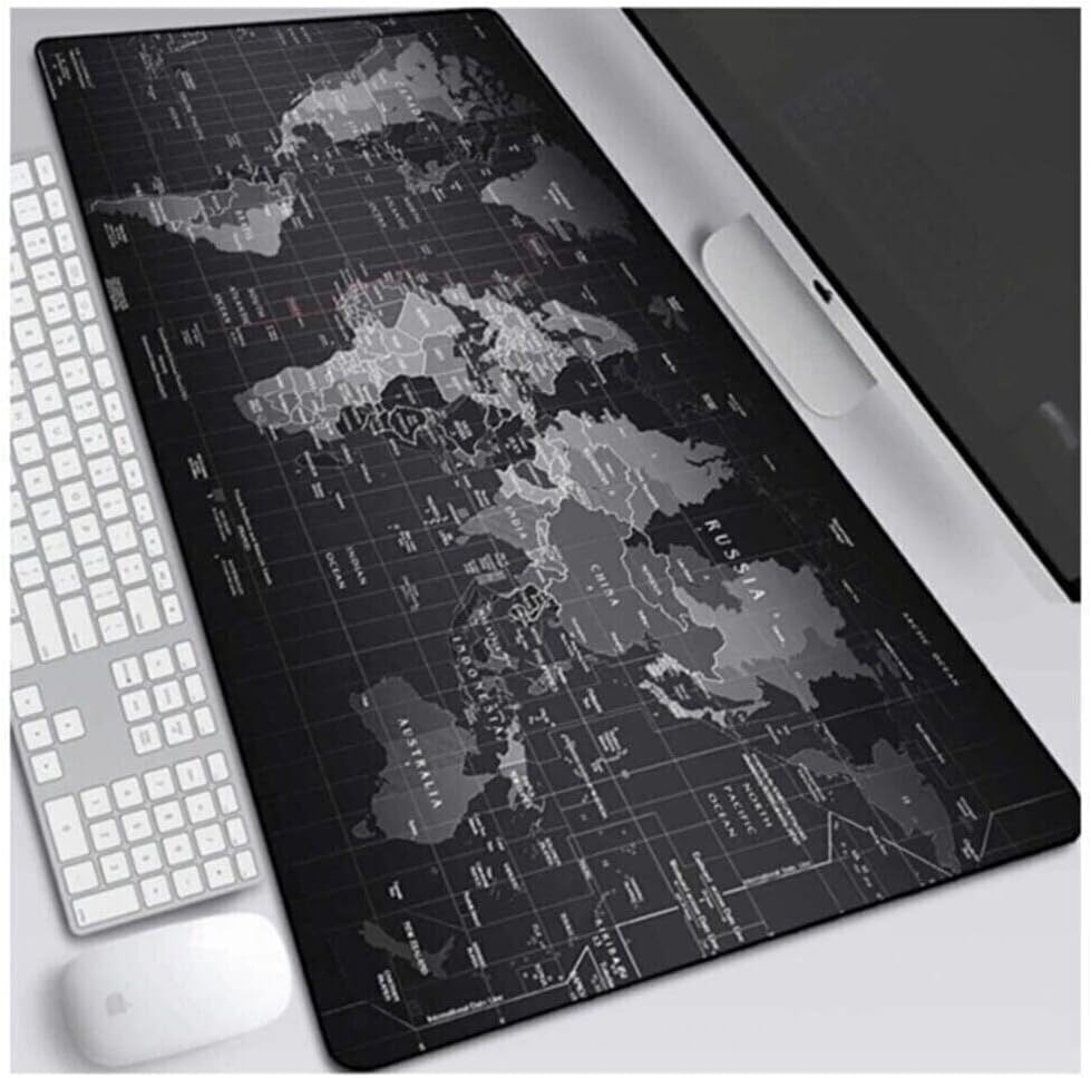 Dünya Haritalı 90x40 Cm Mouse Pad, Dünya Desenli Mouse Pad