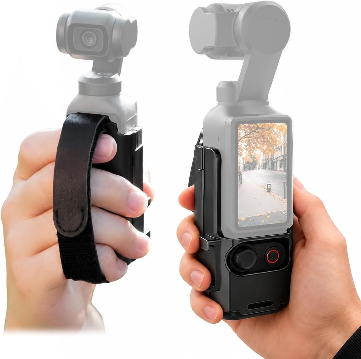 DJI Osmo Pocket 3/4 ile Uyumlu El Kayışlı Cold Shoe Aparatı PTK43