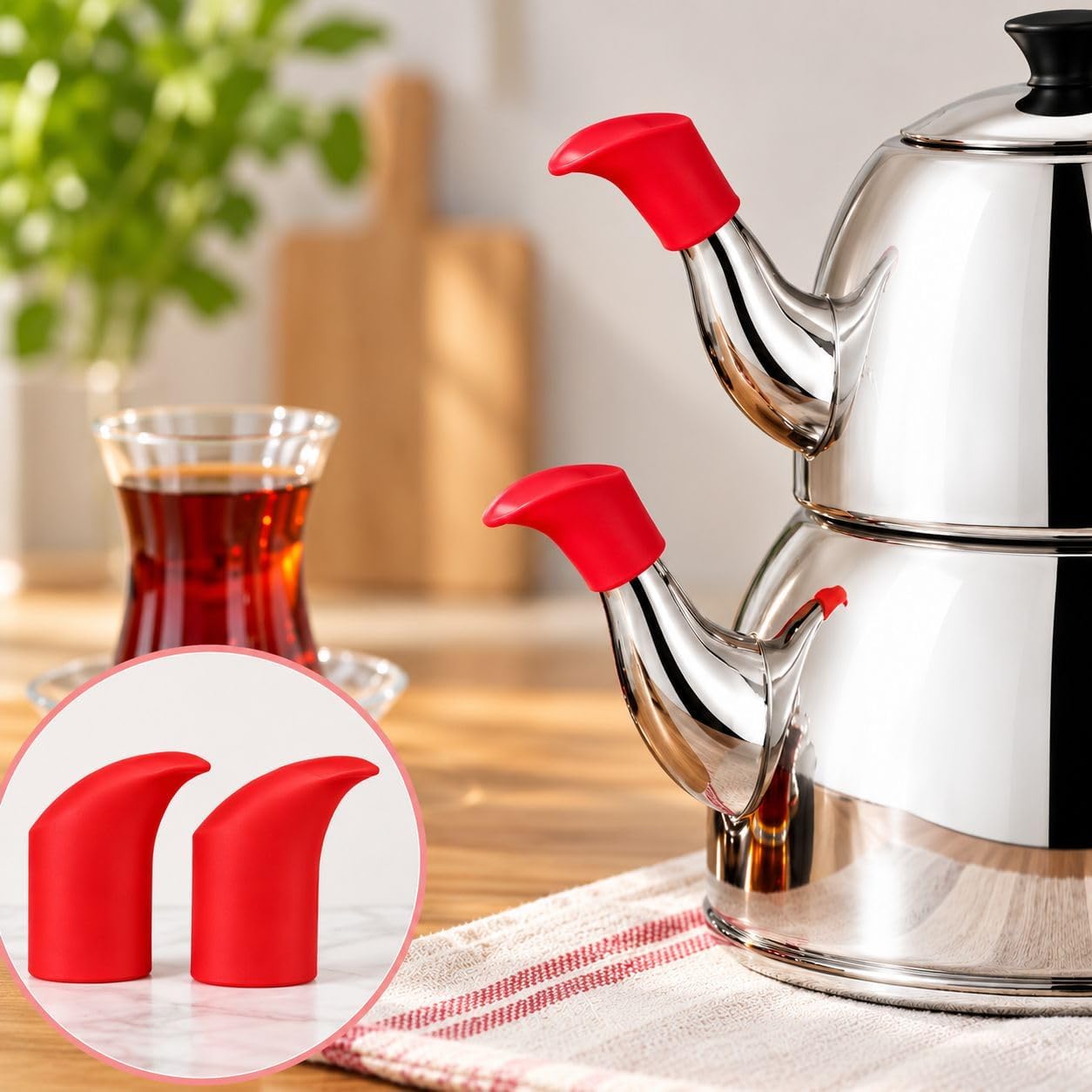 Çaydanlık Sızdırmazlık Aparatı – Çaydanlık ve Kettle Ağız Ucu Kapağı
