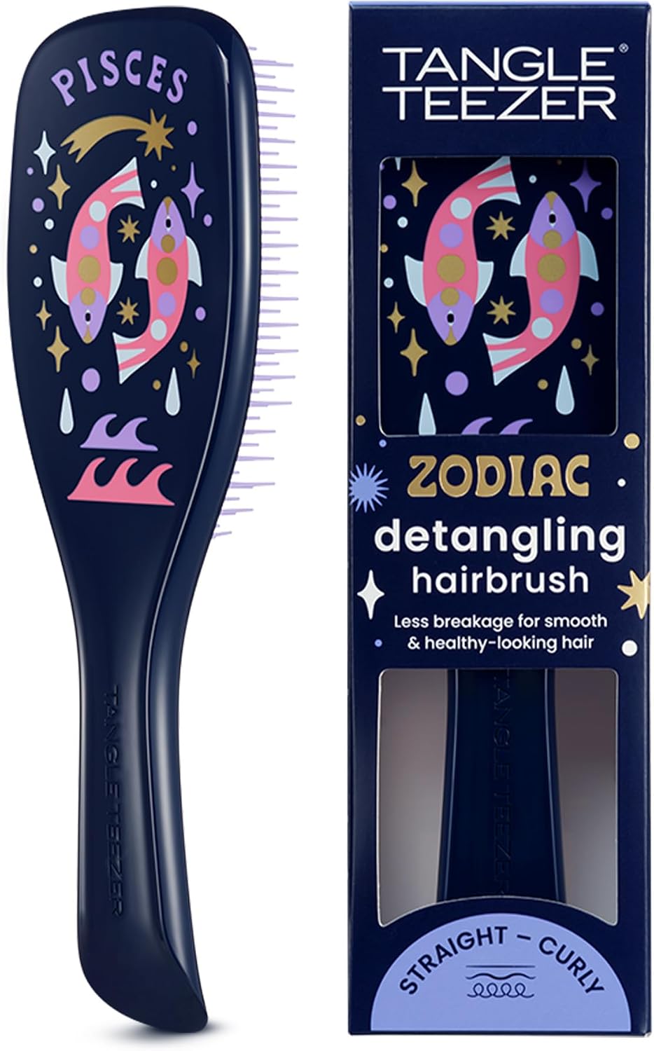 Zodiac The Ultimate Detangler Pisces Saç Açıcı Tarak Düz ve Kıvırcık Saçlar Balık Burcu