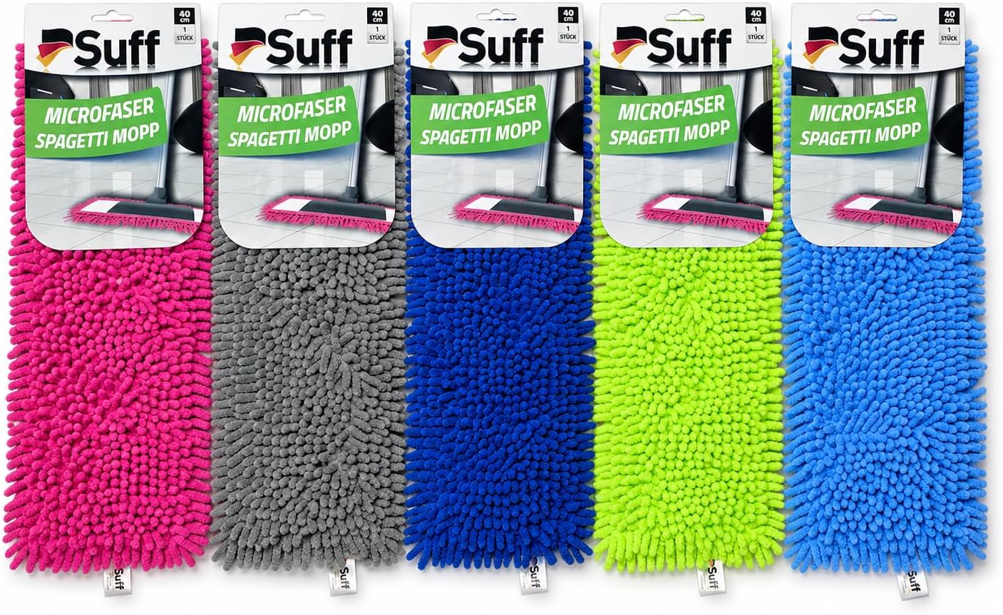 Suff 40 cm Mikrofiber Spagetti Mop Bezi – Islak & Kuru Temizlik – Karma Renk