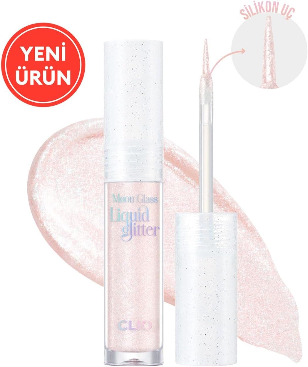 Işıltılı ve Şeffaf Likit Glitter Moon Glass Liquid Glitter Sweet Cloud (04 Pink Spread)