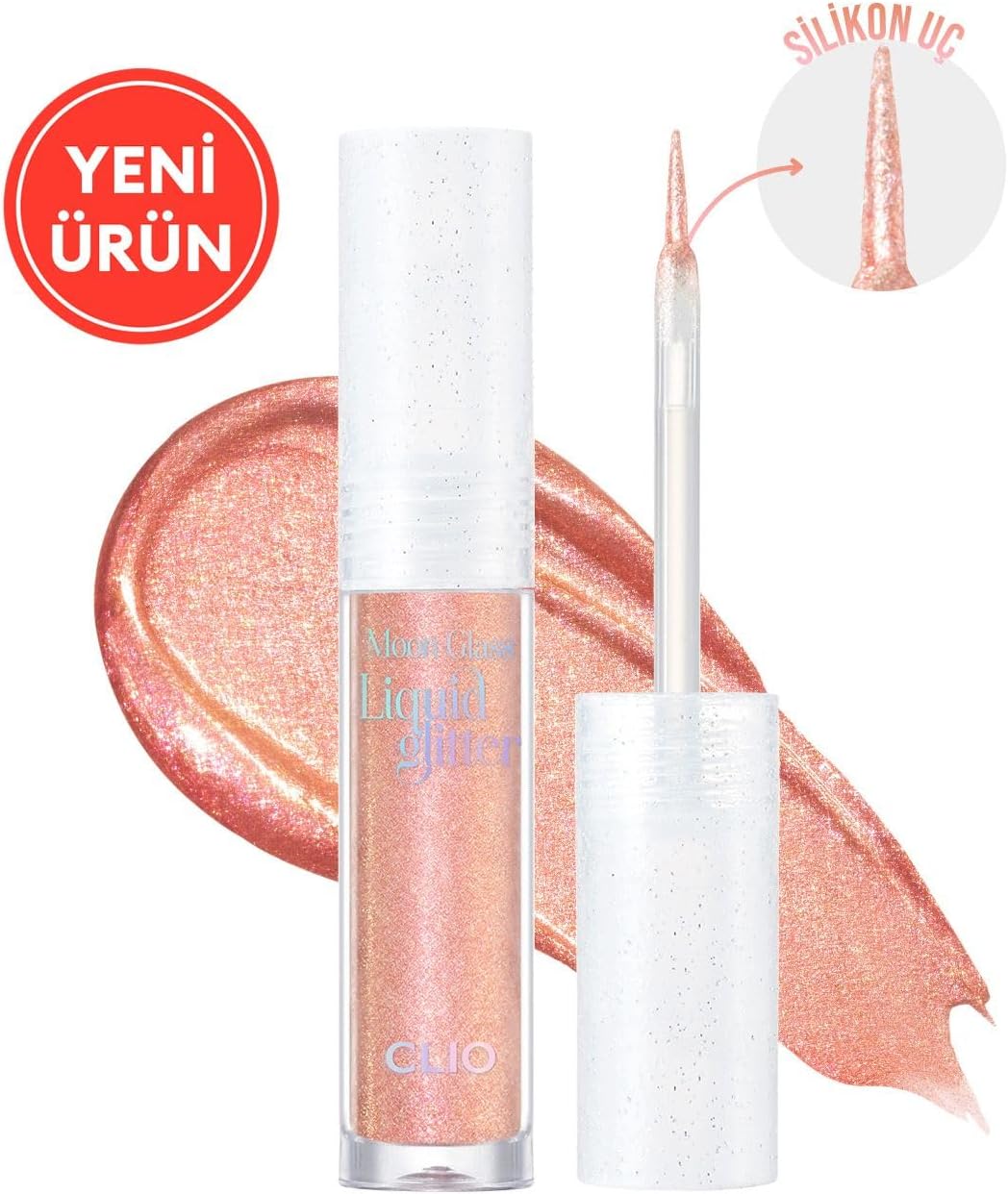 Işıltılı ve Şeffaf Likit Glitter Moon Glass Liquid Glitter Sweet Cloud (05 Chilling Rose)