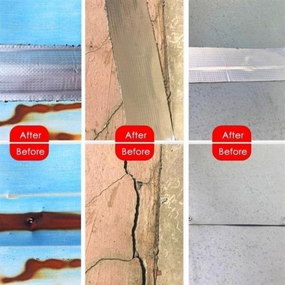 5cm x 5 Mt Yüksek Sıcaklık Dayanan Su Geçirmez Alüminyum Folyo Çamur Bant, Çatı Duvar Çatlak Onarıcı Yalıtım, 5 Metre, Boru Yalıtımı, Yalıtım Bandı, Panel Yalıtımı (5 METRE)