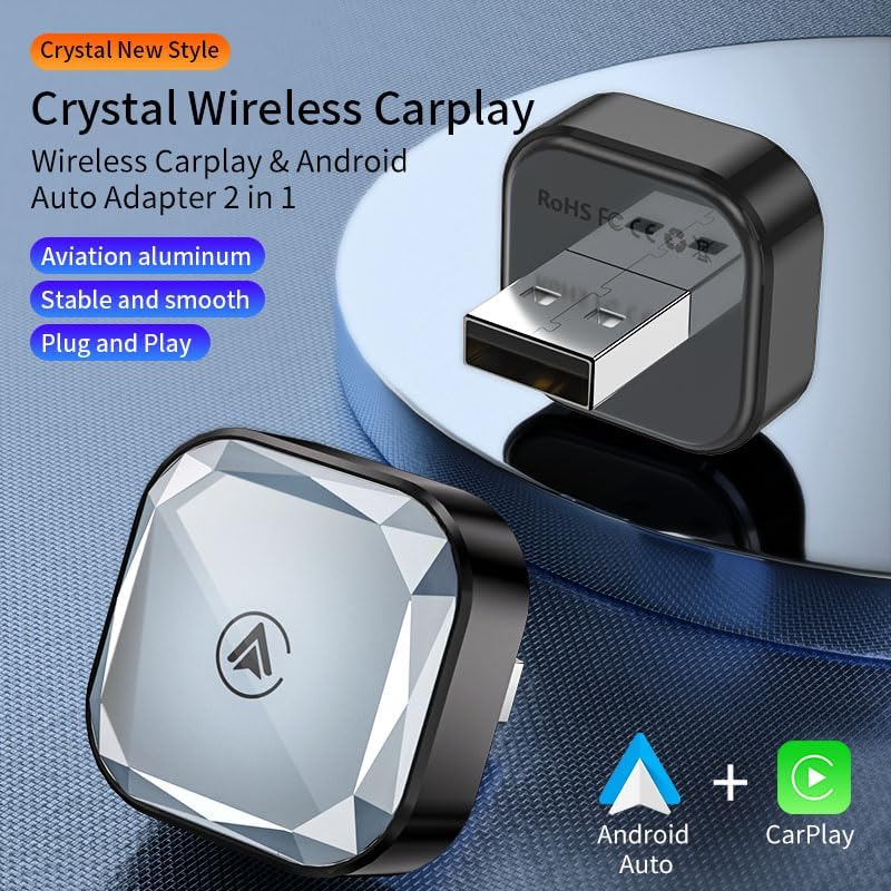 Wireless CarPlay Android Auto Adaptörü USB-A Girişli Kablosuz Araç Bağlantı Aparatı Plug and Play Kolay Kurulum Bluetooth WiFi Destekli Tek Cihaz Bağlantı Android11 iOS10 Uyumlu | ZR1257
