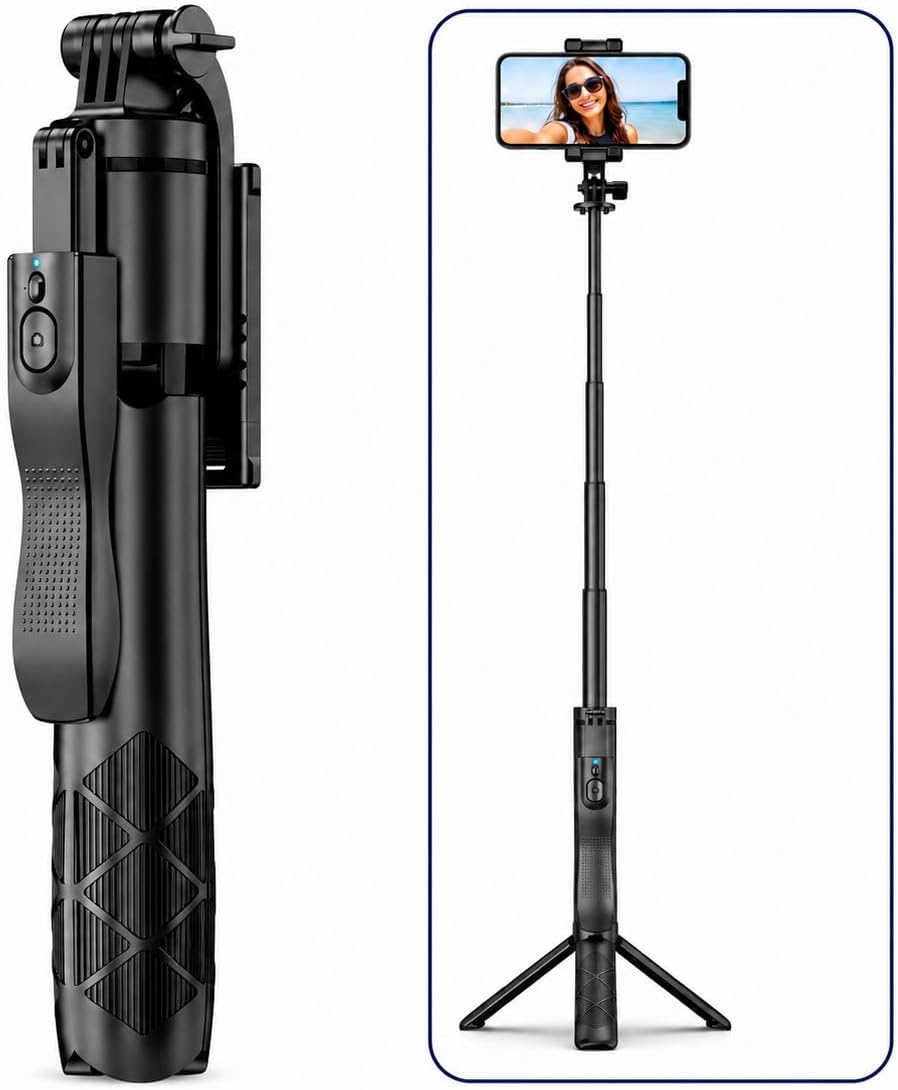 SF-11 Bluetooth Kumandalı Uzatılabilir Selfie Stick Tripod Kablosuz Çekim Destekli, Katlanabilir ve Taşınabilir Tasarım