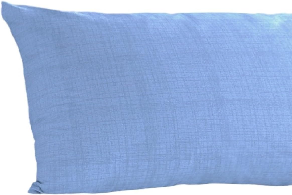 Ranforce Yan Yatış Yastık Kılıfı 40x120 Cm Açık Mavi (Açık Mavi)