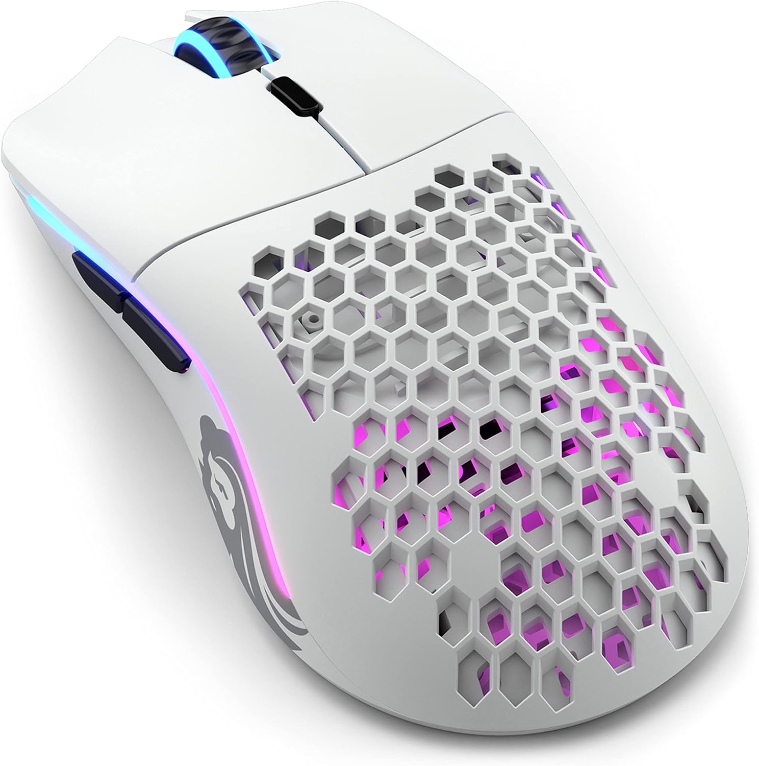 GLO-MS-OW-MW Model O Kablosuz Gaming Mouse Mat Beyaz