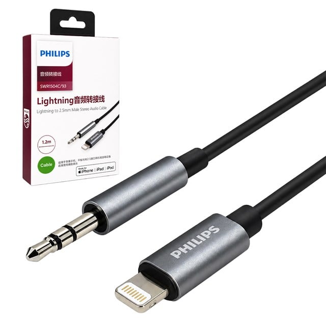 SWR1504C/93 1.2 Metre Lightning 2.5mm İnce Stereo Ses Kablosu - MFi Örgülü Tasarım