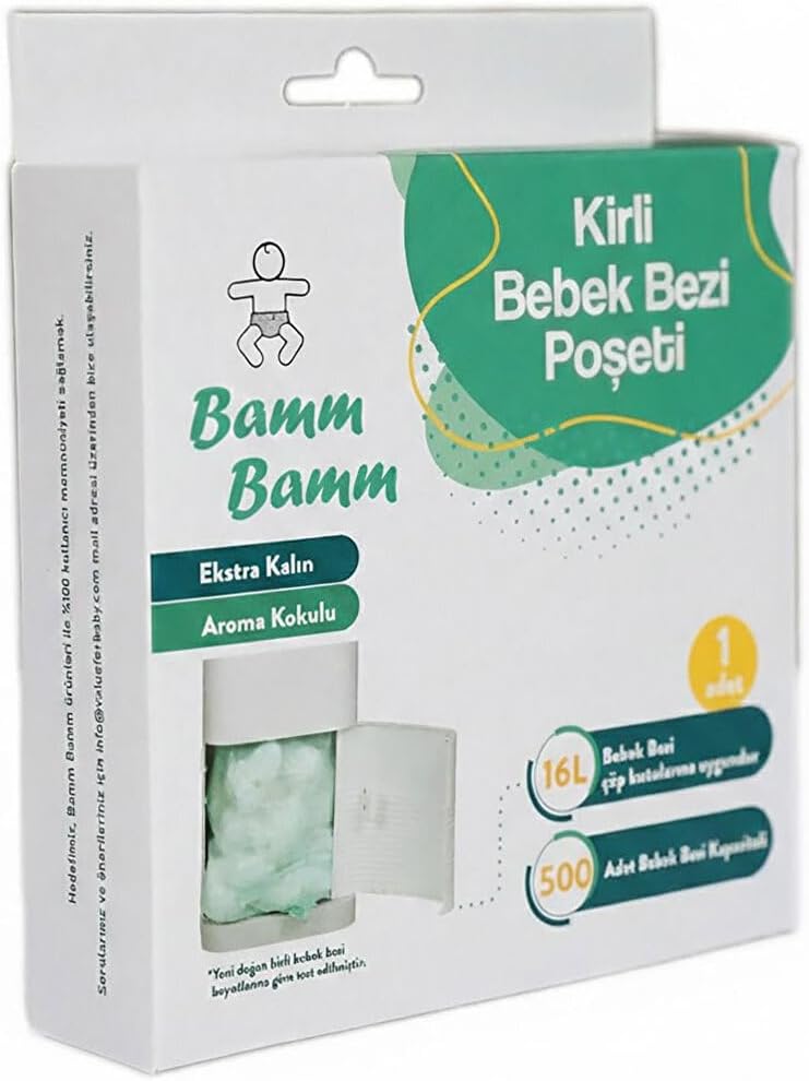 Kokulu Bebek Bezi Atık Poşeti 495 Bez Kapasiteli