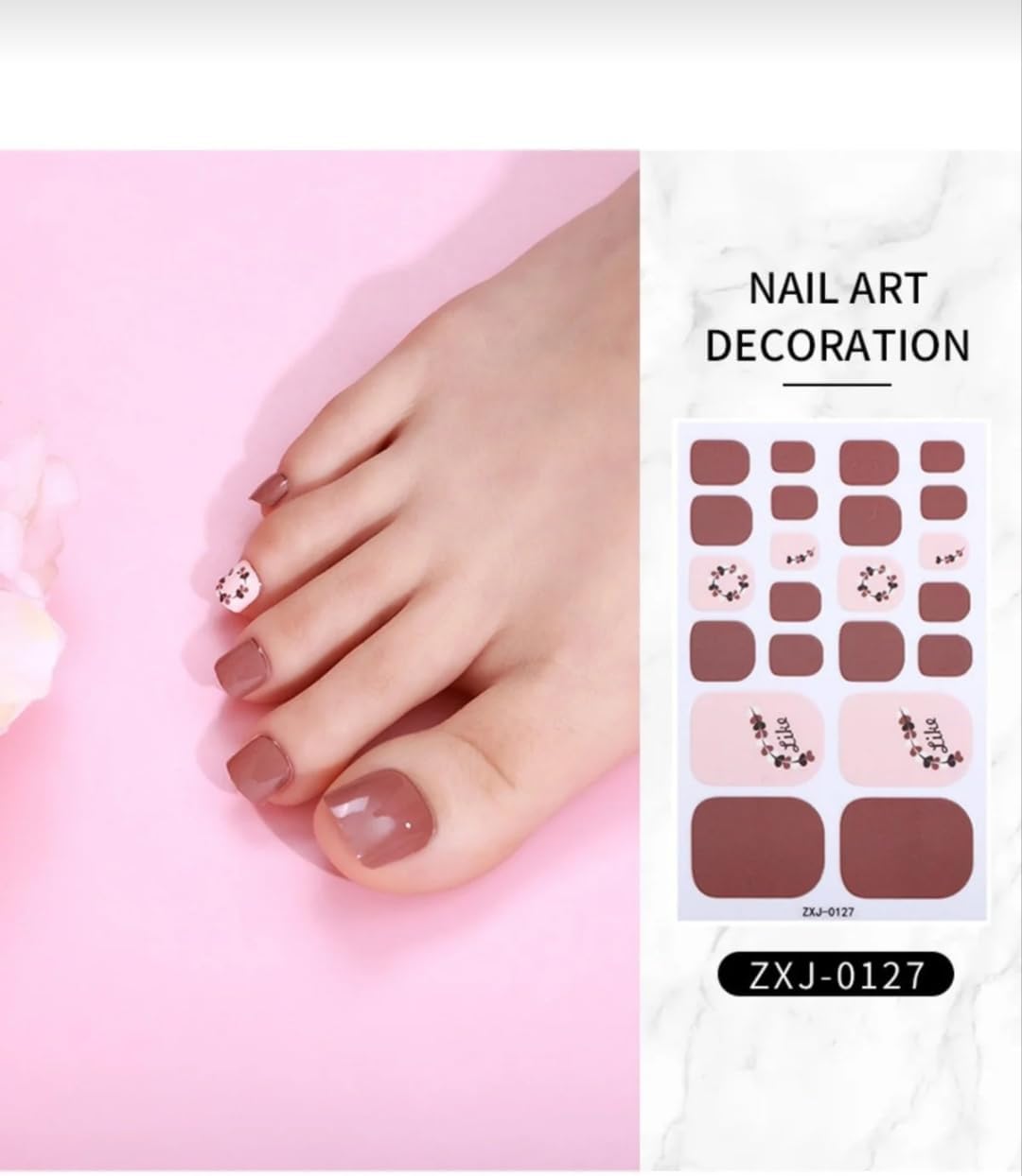 Tırnak Oje Sticker Nail Art Seti 22'li, Kolay Uygulamalı