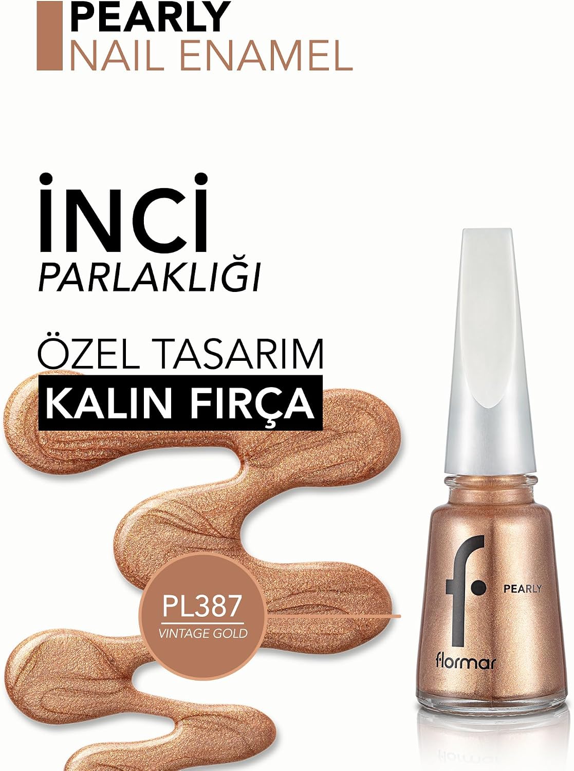 Pearly Yarı Transparan & Parlak Bitişli Sedefli Oje - PL387 VINTAGE GOLD