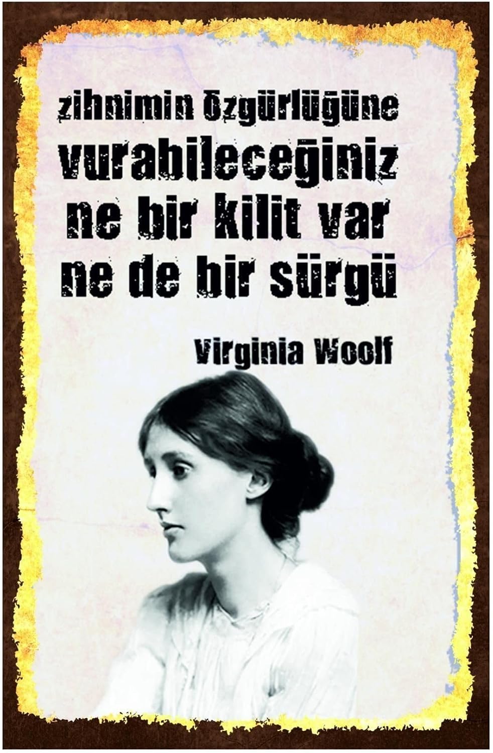 Kuşe Kağıt Duvar Posteri Ne Bir Kilit Var Ne De Bir Sürgü Retro Vintage Drtr0023