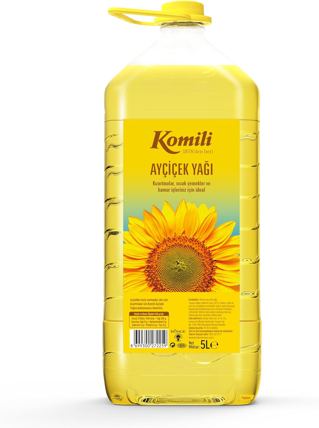 Ayçiçek Yağı 5 lt Dar Ağız Pet
