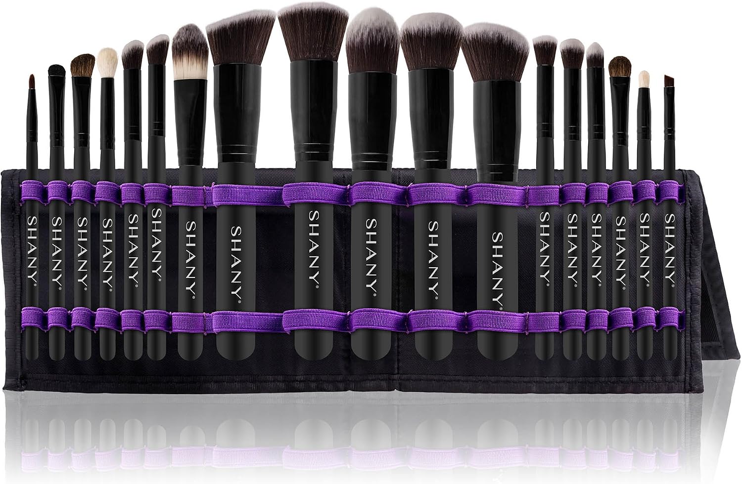 Artisan's Easel – Elite Cosmetics Fırça Koleksiyonu, Komple Kabuki Makyaj Fırçası Seti, Ayaklı Dönüştürülebilir Fırça Tutuculu, 18 parça