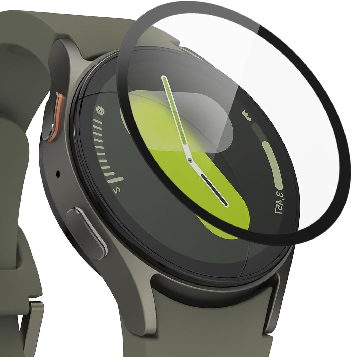 Samsung Galaxy Watch 7 44mm Tam Kaplayan Nano Cam Ekran Koruyucu Siyah [Galaxy Watch 7 44mm ile Uyumlu Ekran Koruyucu - Siyah]