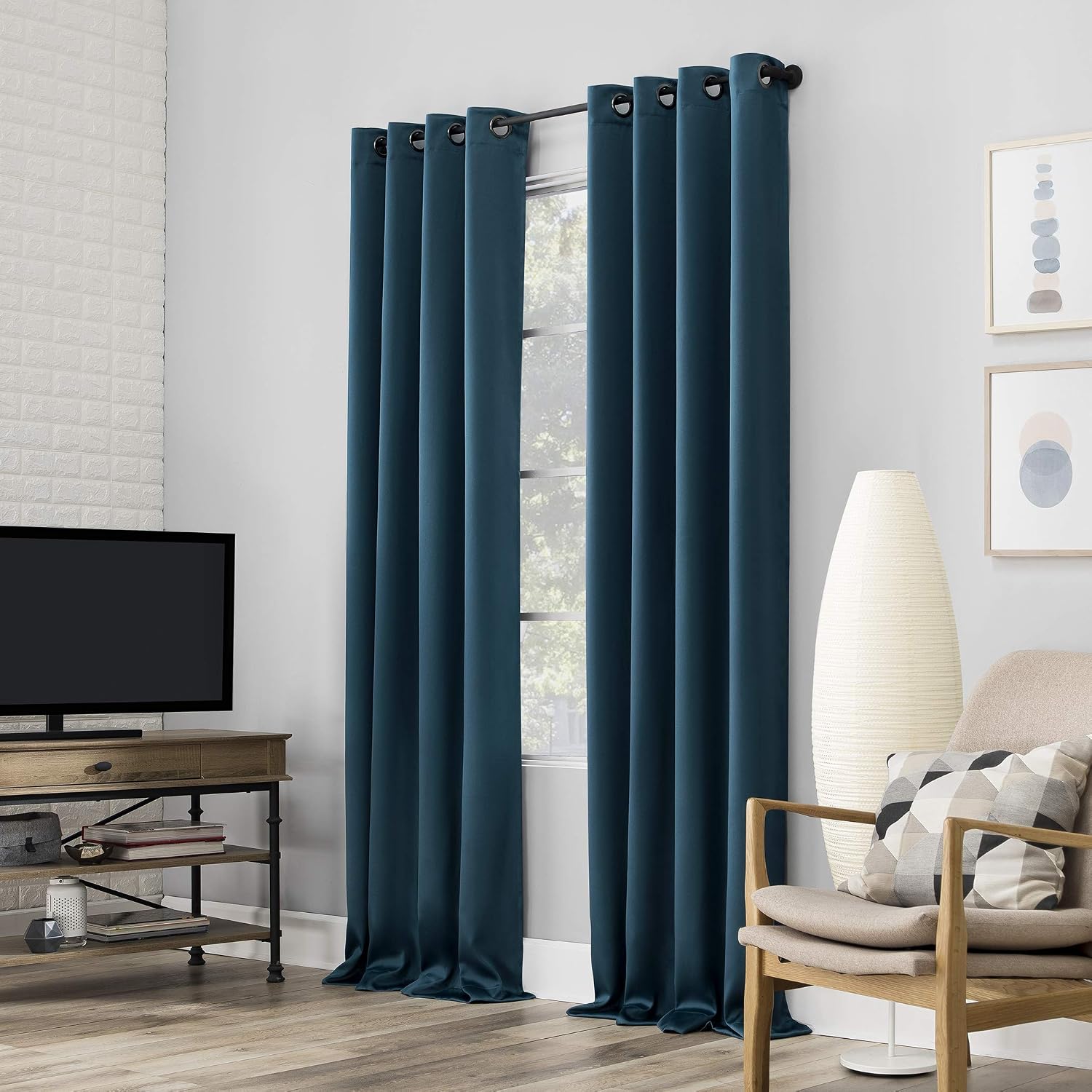 Nordic 2'li paket tiyatro derece Extreme%100 karartma grommet perde panel çifti