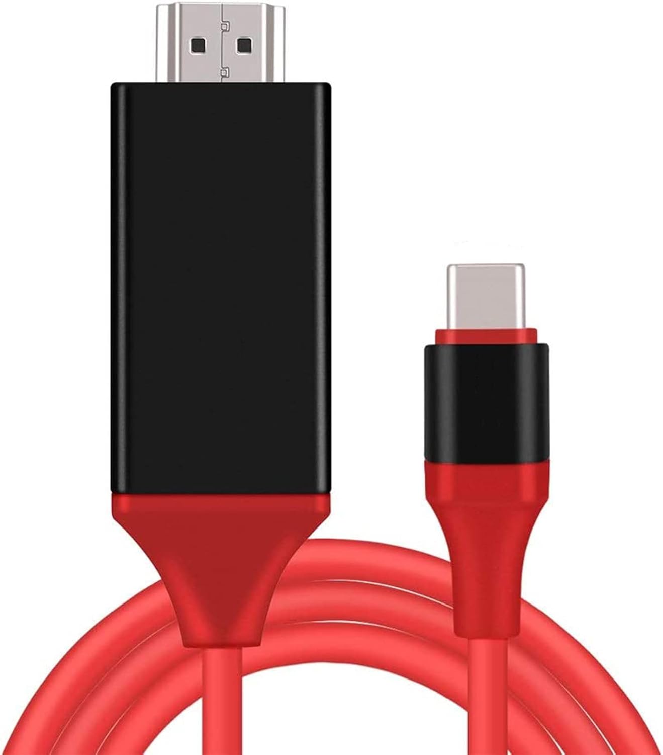 USB-C to HDMI Kablosu 1,8 m 4K - MacBook Pro, iPad Air, Chromebook, Surface Book, Galaxy S20/S22 ve Daha Fazlası İçin
