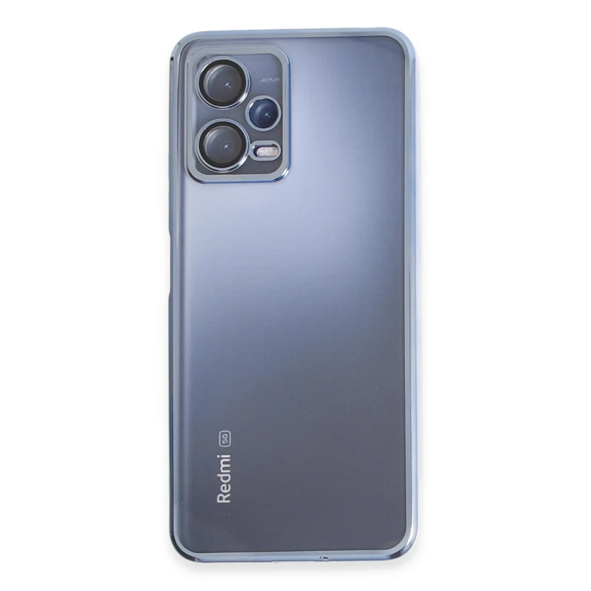 Xiaomi Redmi Note 12 5G Kılıf Razer Lensli Silikon - Açık Mavi