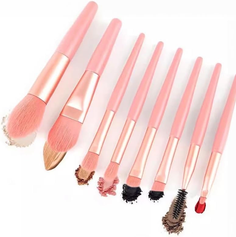 8 Parça Makyaj Fırçası Seti Fondöten Far Pudra Eyeliner Kaş Fırça Set cin831pm