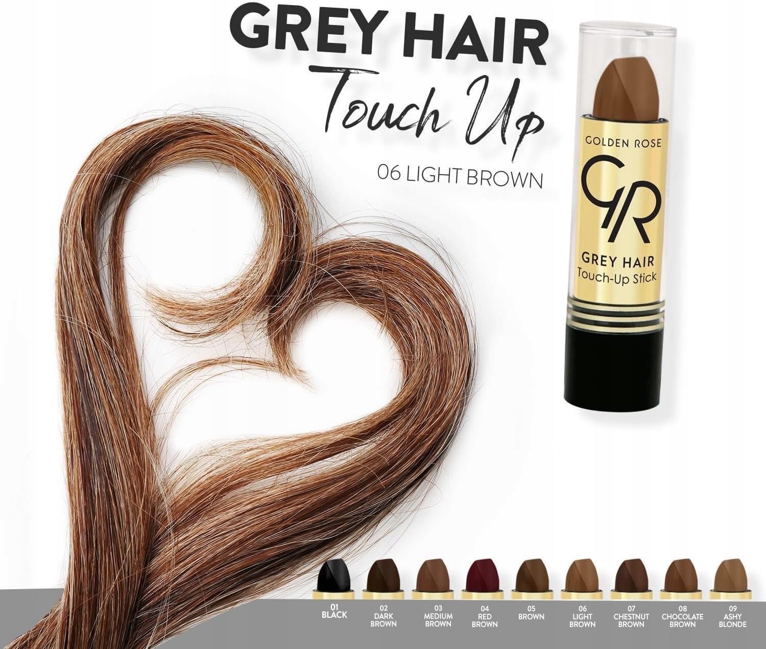 Grey Hair Touch-up Stick No: 03 Medium Brown - Beyaz Saç Kapatıcı - Orta Kahve