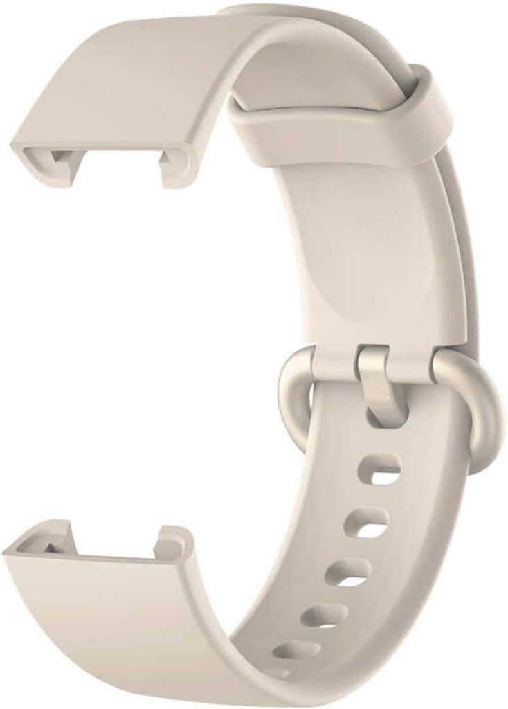 Akıllı Saat Kordonu – Xiaomi Redmi Watch (Mi Watch Lite) Uyumlu, 44mm Silikon Spor Kayış - Krem