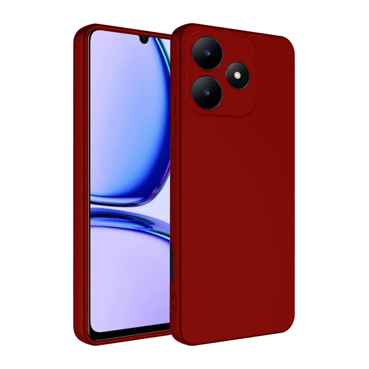 Realme C61 Kılıf First Silikon - Kırmızı
