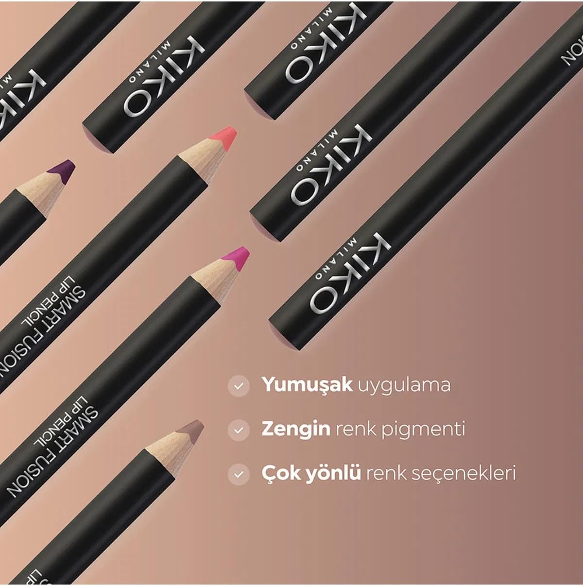 Kiko Dudak Kalemi - Smart Fusion Lip Pencil - 33 Light Rosy Brown