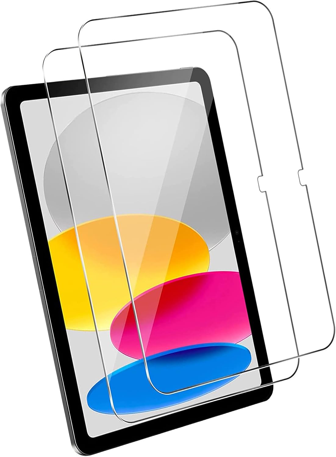 iPad 10. Nesil 10,9 inç 2022 için Ekran Koruyucu, 2'li Paket HD Temperli Cam Ekran Koruyucu Kapak Yüksek Sertlik Çizilmez Parmak İzi Önleyici Koruyucu Film Apple iPad 2022 için