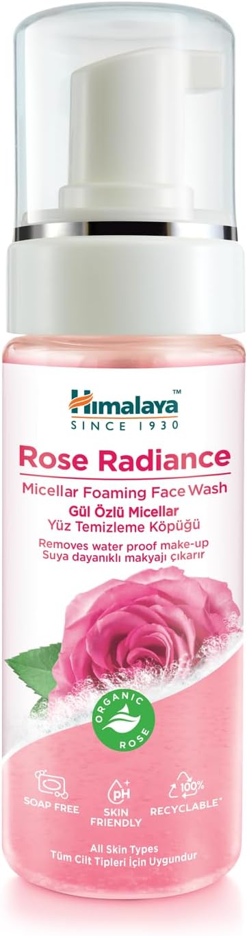 Since 1930 Micellar Parlatıcı Yüz Temizleyici Köpük, Organik Gül, Normal-Yağlı Ciltler, 150 ml