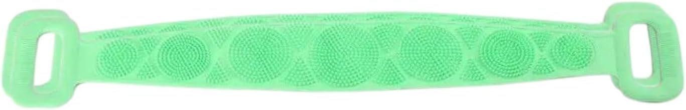 Çift Taraflı, Silikon Duş, Banyo Sırt Lifi, Sırt Temizlik Palası, Fırçası (Uzunluk 70 cm) (Yeşil)