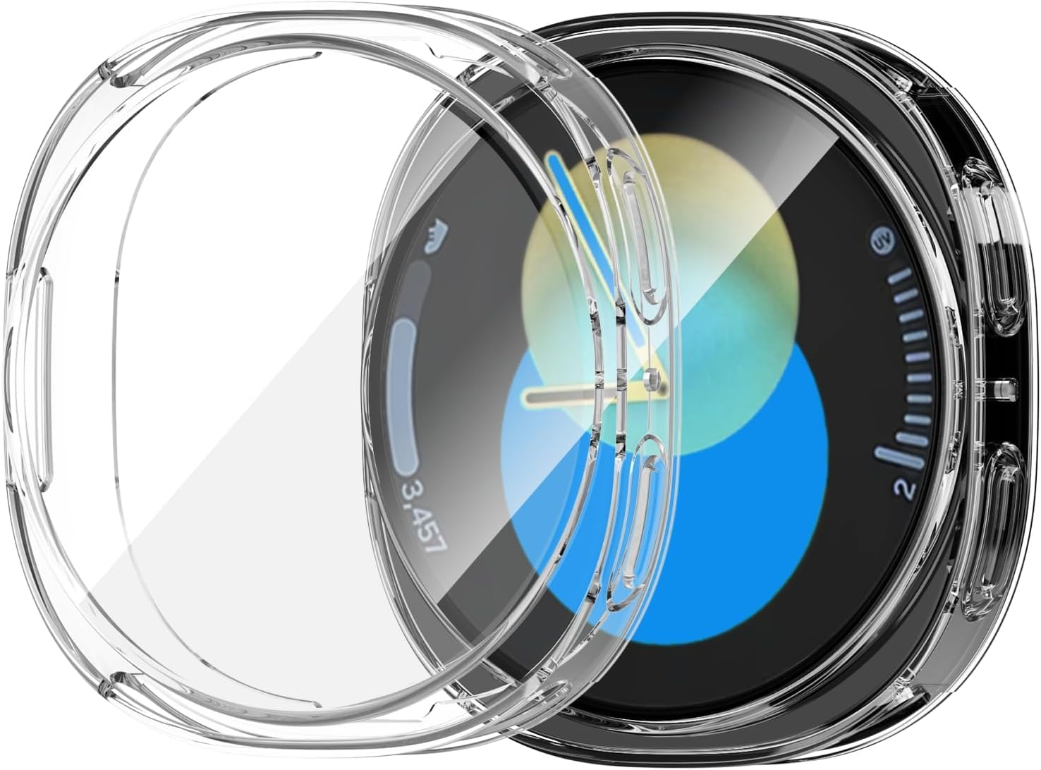 [Soft-Case] Samsung Galaxy Watch 8 40mm için 360° Kasa Koruyucu Yumuşak TPU Kılıf Dokunmatiği ve Netliği Etkilemeyen Darbelere Karşı Galaxy Watch 8 40mm Ekran Koruyuculu Kılıf (Şeffaf)