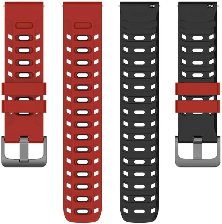 Huawei ile Uyumlu Mecha Style 22mm Kordon GT6/GT6 Pro/GT5/GT5 Pro/GT4/GT3/GT3 Pro/GT2/GT2 Pro 46mm için Nefes Alabilen GT6 Pro Kordonu Yumuşak Doku Çift Renk GT6 Kordon