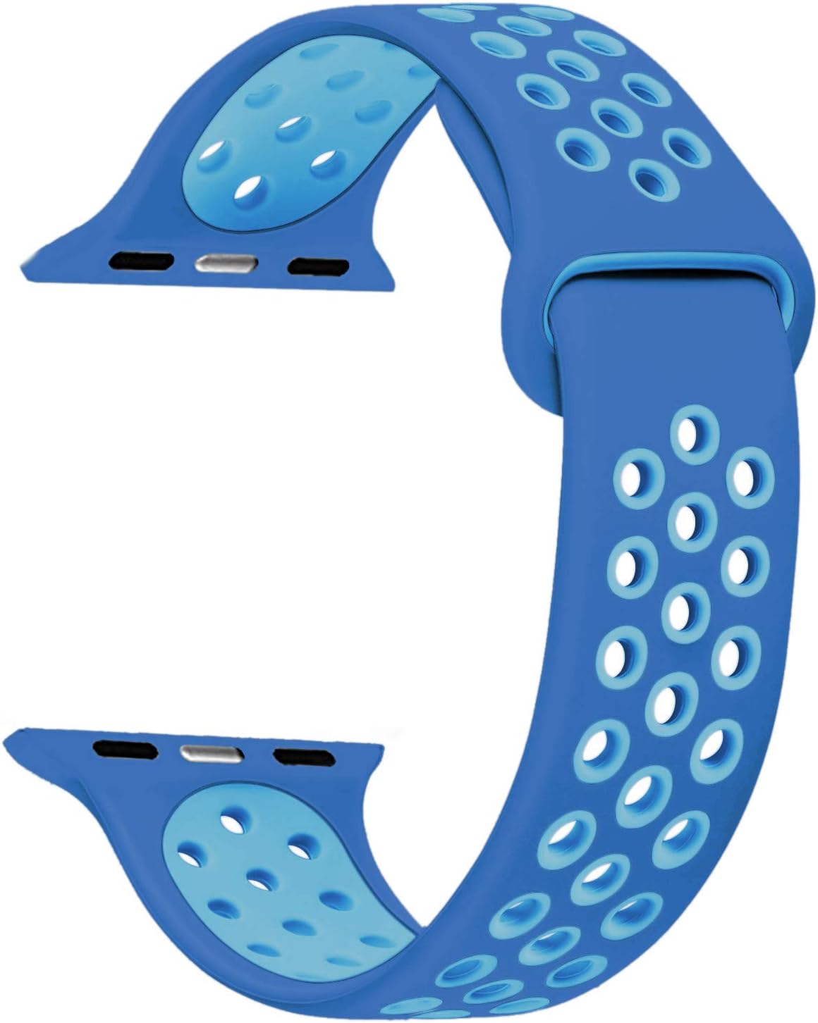 Apple Watch Series 6 40mm için Kordon Rainbow Band Mavi Turkuaz [Watch Series 6 40mm ile Uyumlu Kordon - Mavi Turkuaz]