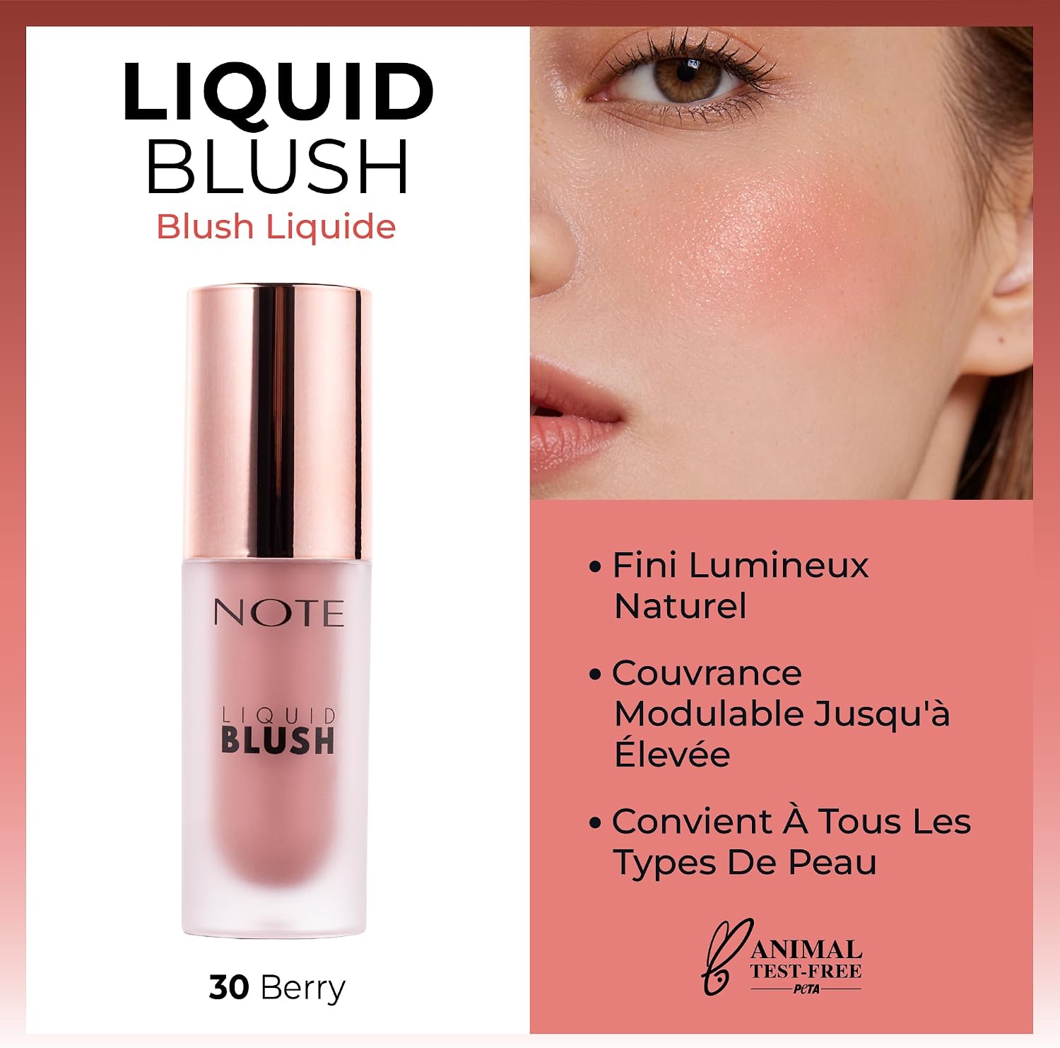Cosmetics Liquid Blush Nemlendirici Etkili Likit Allık - 30 Berry (Işıltılı)