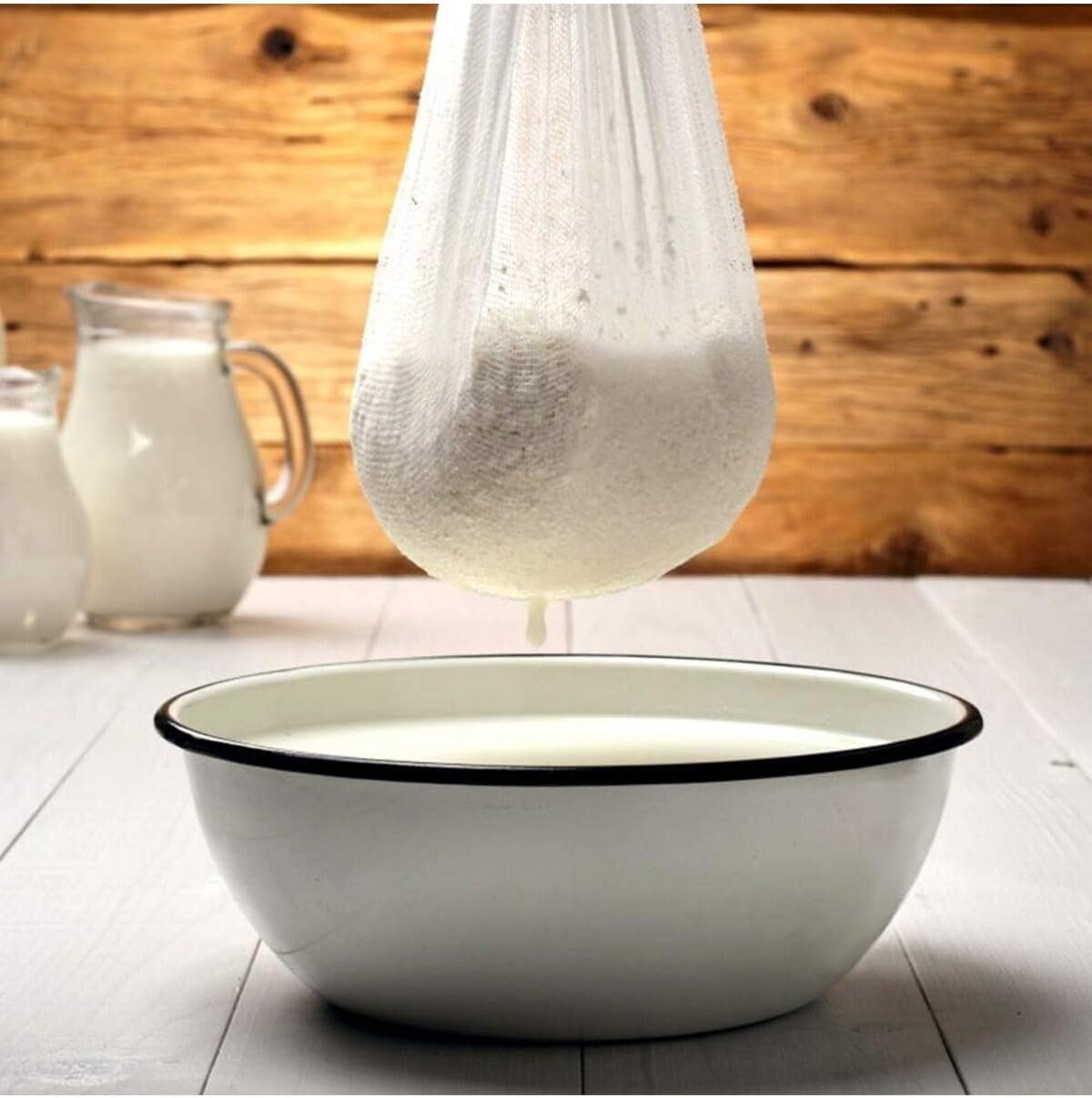 Gıda Süzme Bezi, Tülbent (Mermerşahi 42 Tel), 80 * 90 cm, Peynir Yoğurt Badem Yulaf Soya Süzme Bezi, 2 Adet