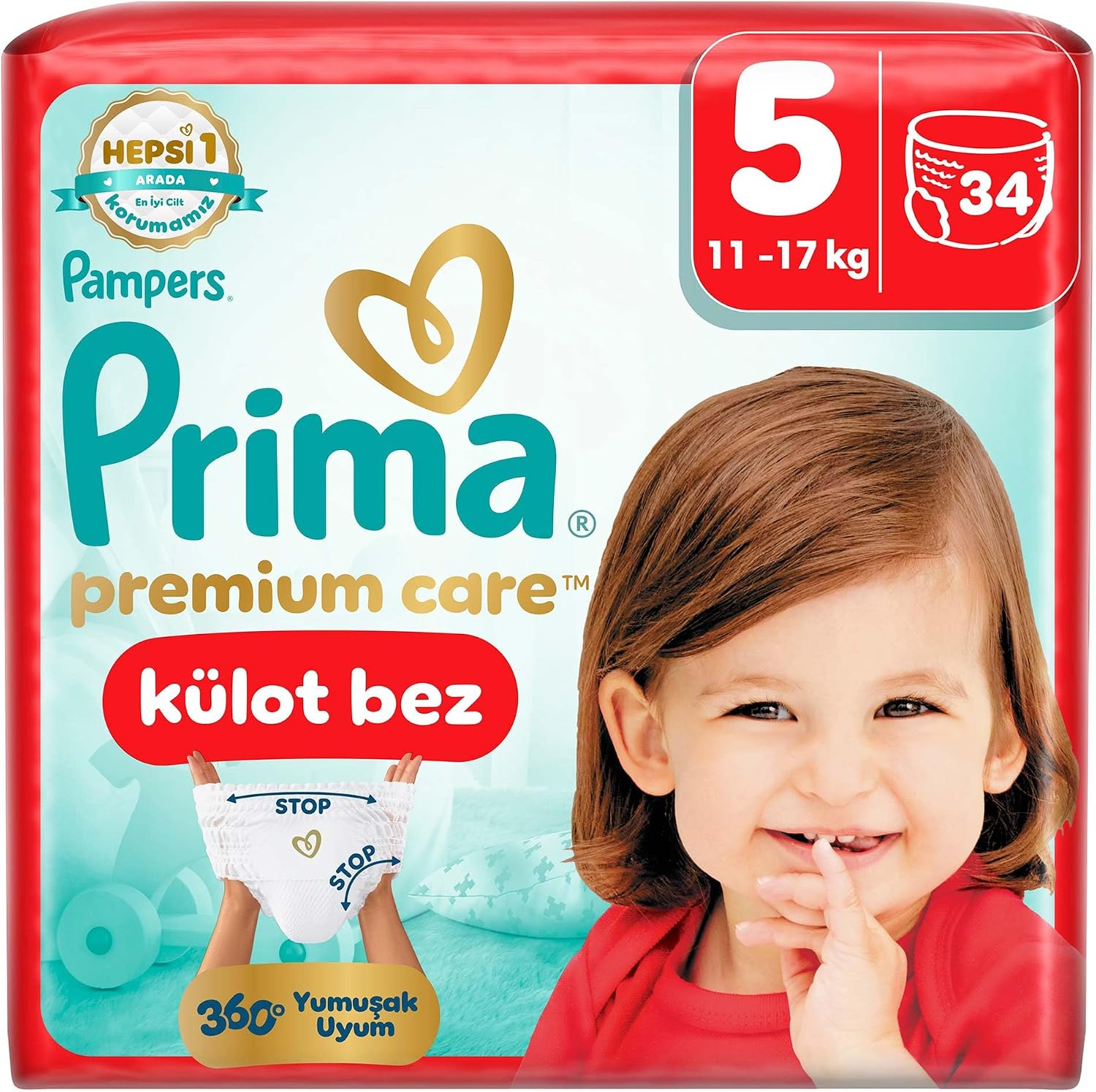 Premium Care Külot Bez 5 Numara 34 Adet Bebek Bezi