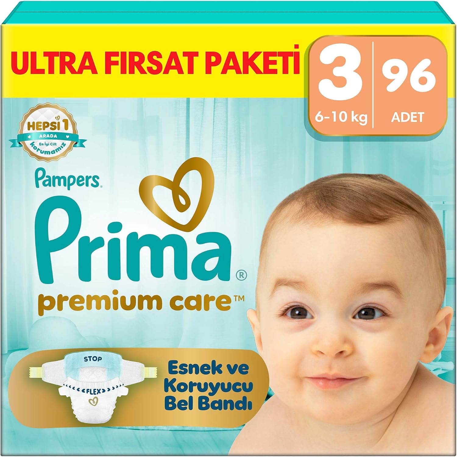 Bebek Bezi Premium Care 3 Numara 96 Adet Ultra Fırsat Paketi