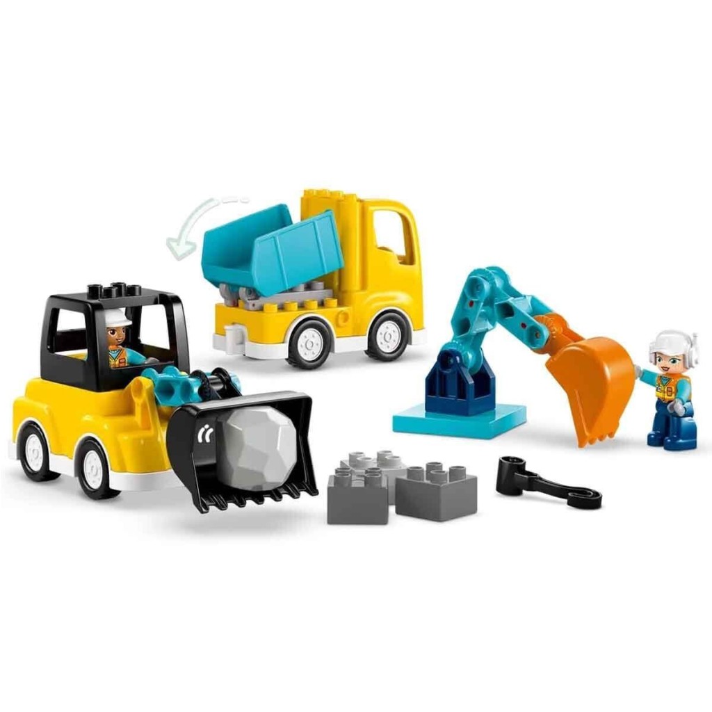 10475 Duplo 3ü1 arada İnşaat Araçları 22 parça +2 yaş