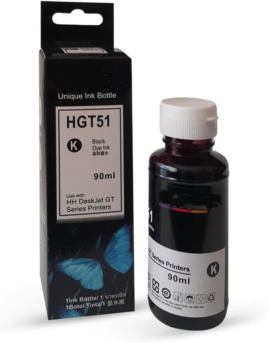 HP Uyumlu GT51XL (X4E40AE) Siyah Mürekkep (90ml./Sise)