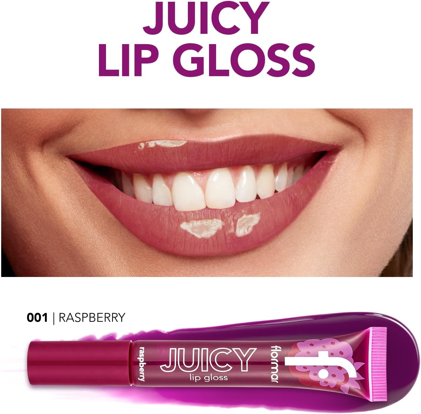 Juicy Doğal Renk Veren Meyve Aromalı Nemlendirici Dudak Parlatıcısı 001 RASPBERRY
