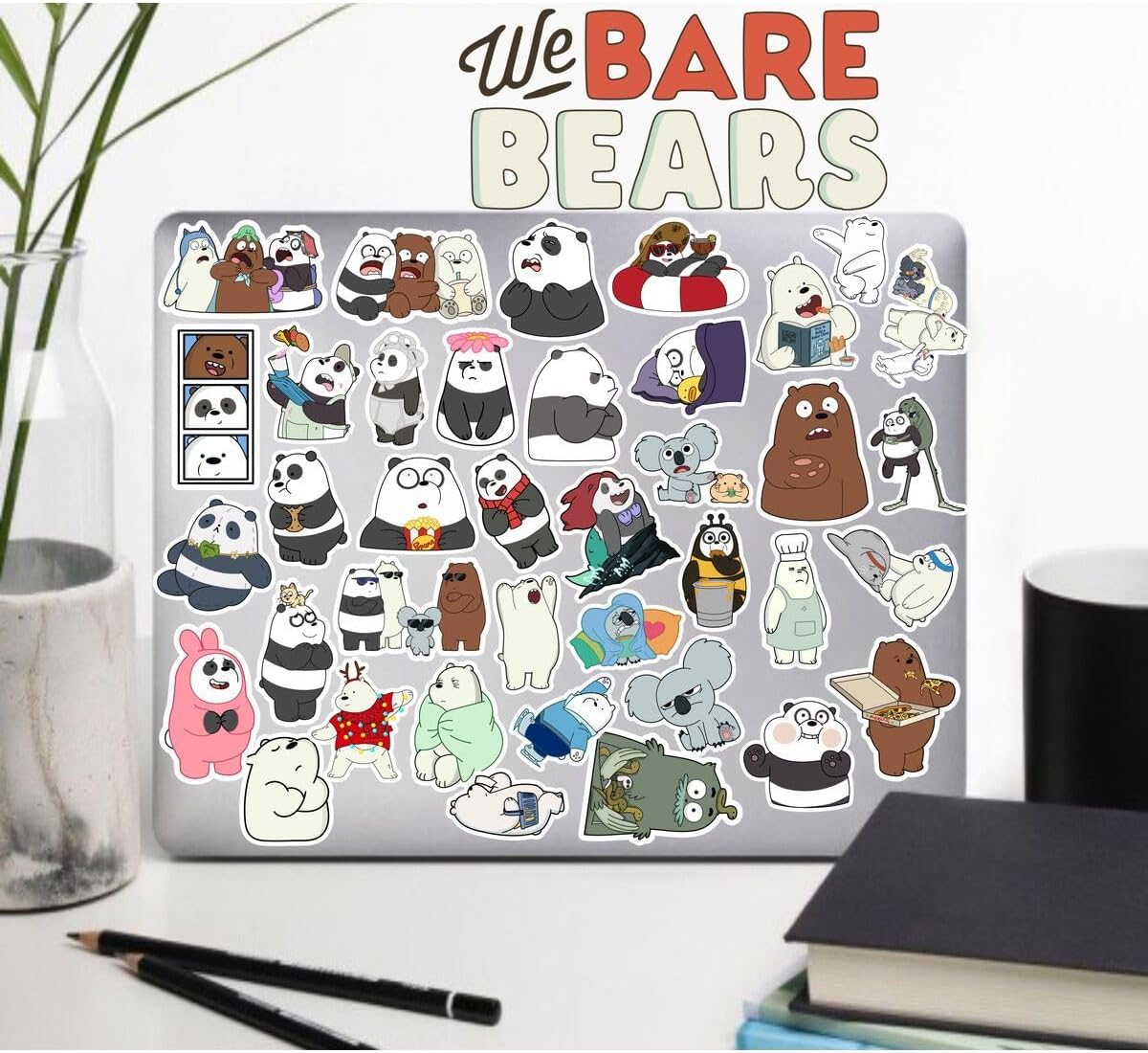 We Bare Bears Kafadar Ayılar Seri 3 Sticker Telefon Laptop Notebook Tablet Defter Matara Etiket