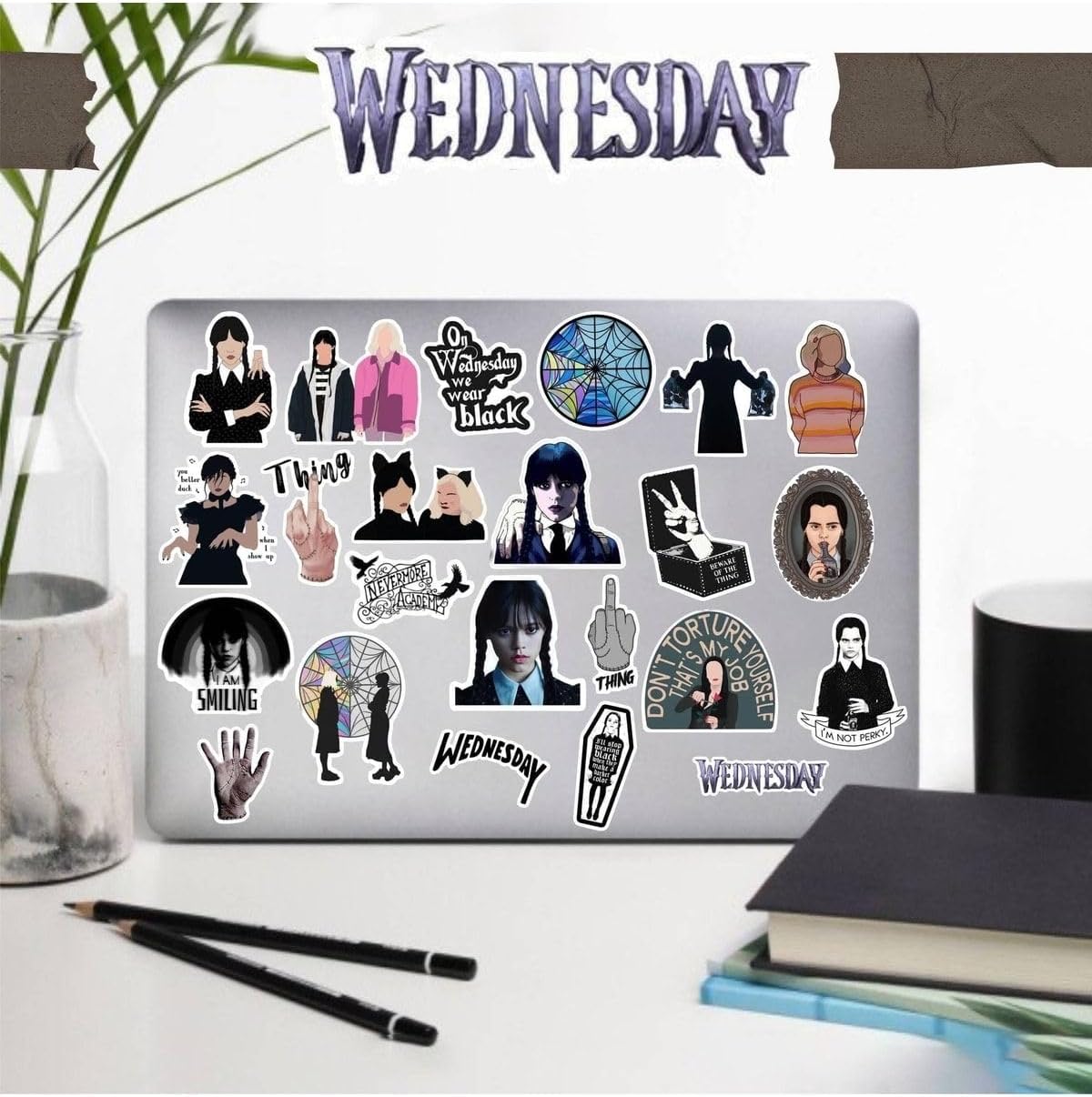 Wednesday Laptop Notebook Telefon Kılıfı Sticker Paketi