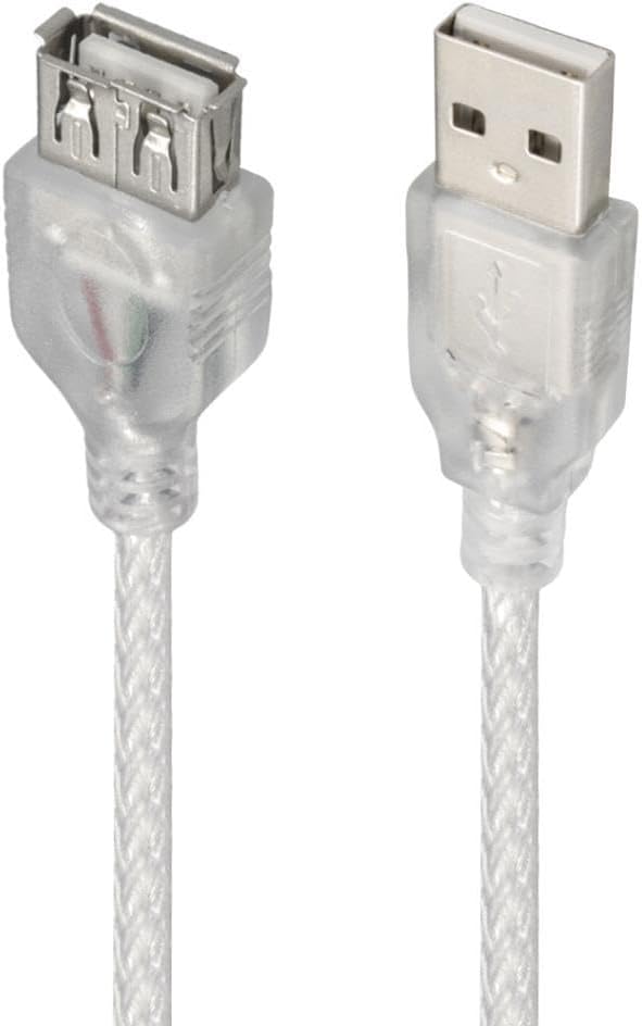 3 Metre Şeffaf Mavi̇ USB Uzatma Kablosu