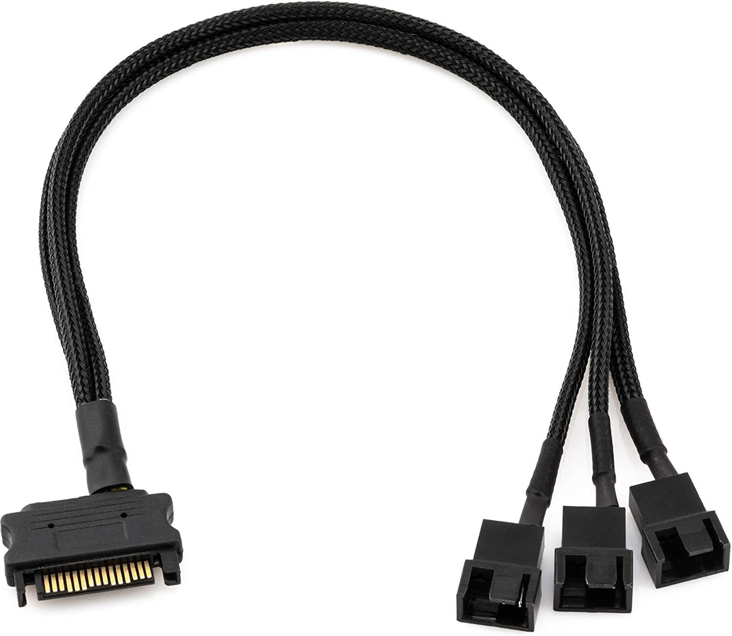 9745 Sata Power To Fan Çevirici 3 Port Y Pin PWM Çoklayıcı Splitter 30cm 24AWG Fan Kablosu, Bilgisayar anakartının CPU fanının güç sağlamak için SATA arayüzünü kullanması sağlamak